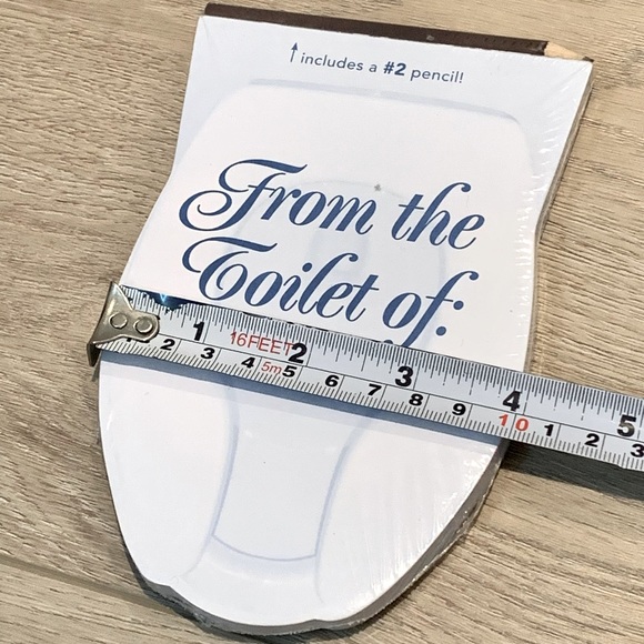 Funny FROM THE TOILET Notepad & Pencil Set NWT - Picture 6 of 6